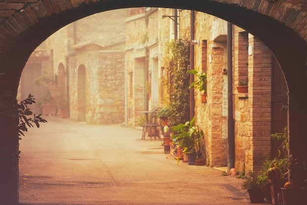 Rue de la ville de San Quirico d'Orcia