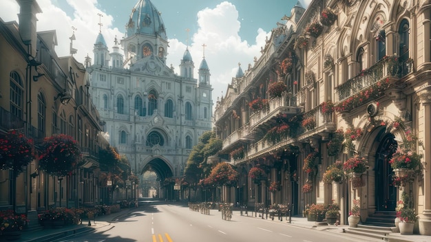 Une rue de la ville de san sebastian