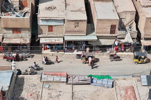 La rue vintage à Sukkur Pakistan