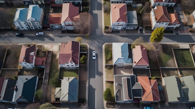 Une rue avec une voiture garée devant