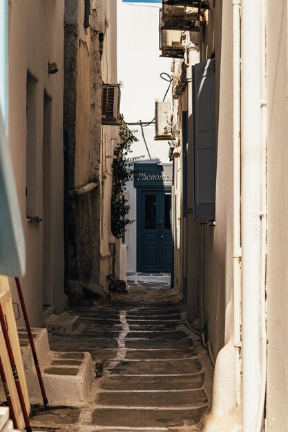 Photo une ruelle à mykonos