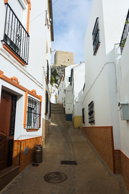 Ruelle pittoresque dans la ville européenne. Olvera