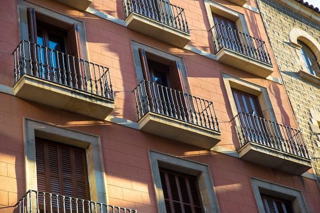 Photo rues de barcelone à las ramblas au coucher du soleil