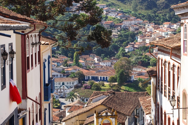 Rues de la célèbre ville historique d'Ouro Preto, Minas Gerais, Brésil