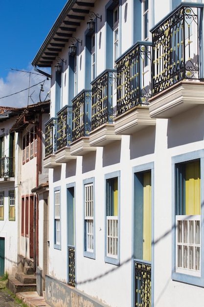 Rues de la célèbre ville historique Ouro Preto Minas Gerais Brésil