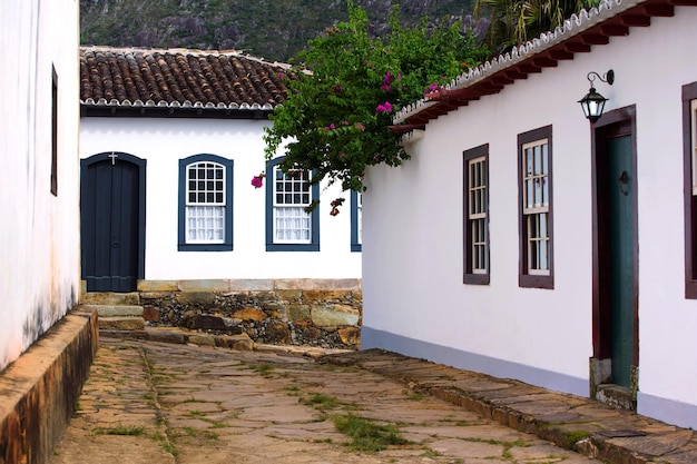 Rues de la célèbre ville historique de Tiradentes, Minas Gerais, Brésil