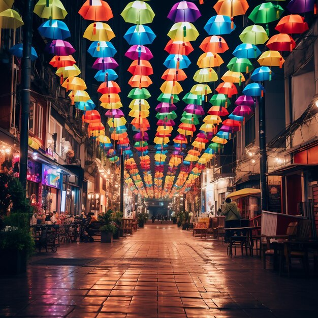 Les rues transformées en arc-en-ciel