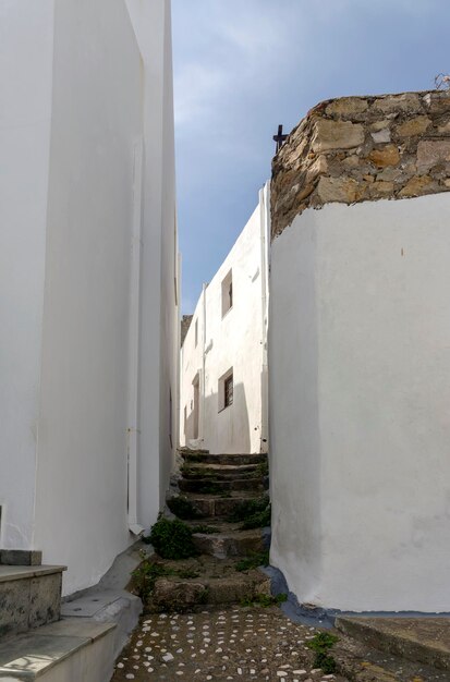 Les rues de la ville de Chora Sporades du Nord l'île de Skyros Grèce