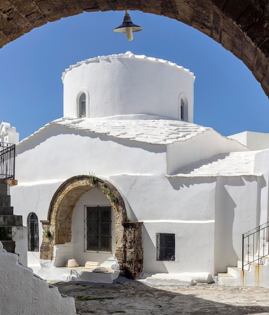 Les rues de la ville de Chora Sporades du Nord l'île de Skyros Grèce