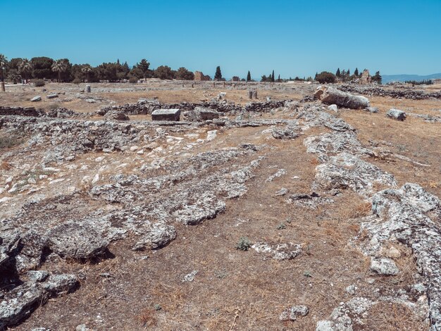 Ruine de la ville de Hiérapolis en Turquie à Pamukkale