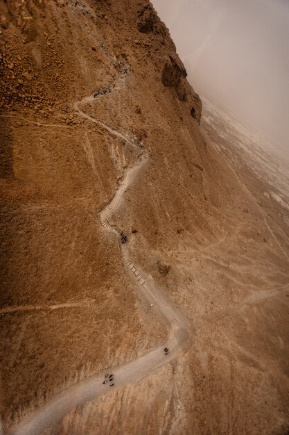 Ruines de l'ancienne forteresse de Massada en Israël.