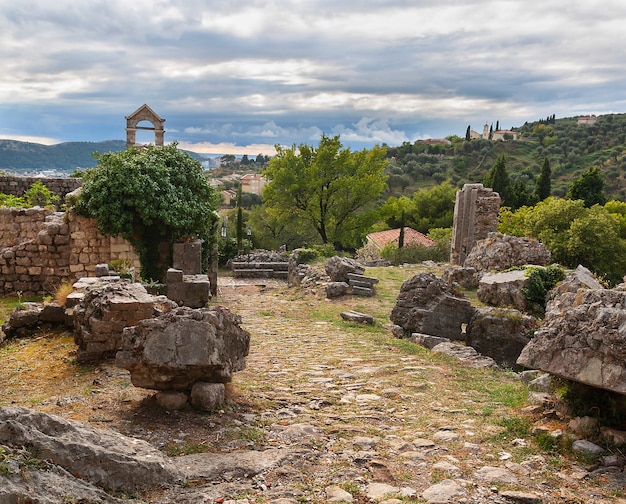 Ruines de l'ancienne forteresse de Stari Bar, Monténégro.