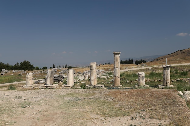 Ruines de l'ancienne ville de Hiérapolis Turquie