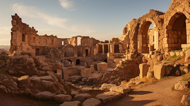 Photo les ruines de l'ancienne ville