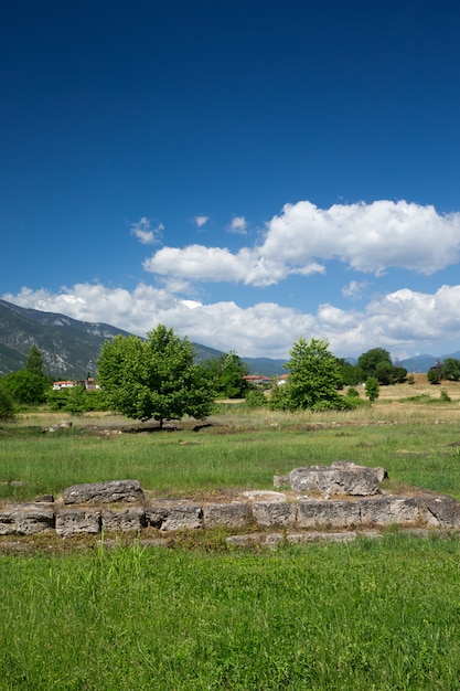 Ruines antiques à Dion, Grèce.