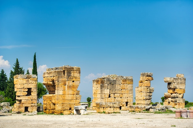 Ruines antiques de Hiérapolis, à Pamukkale, Turquie