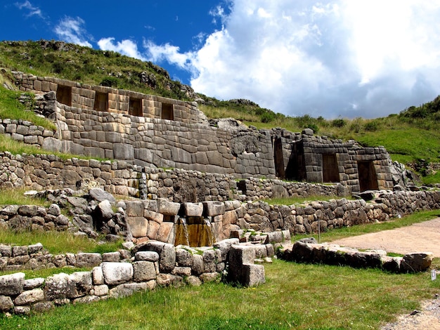 Ruines antiques de Tambomachay à Cusco Empire Inca Pérou