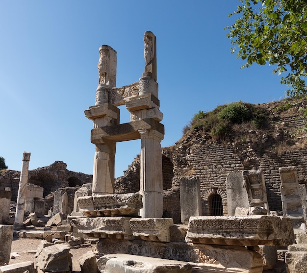 Ruines antiques de la vieille ville grecque d'Ephèse