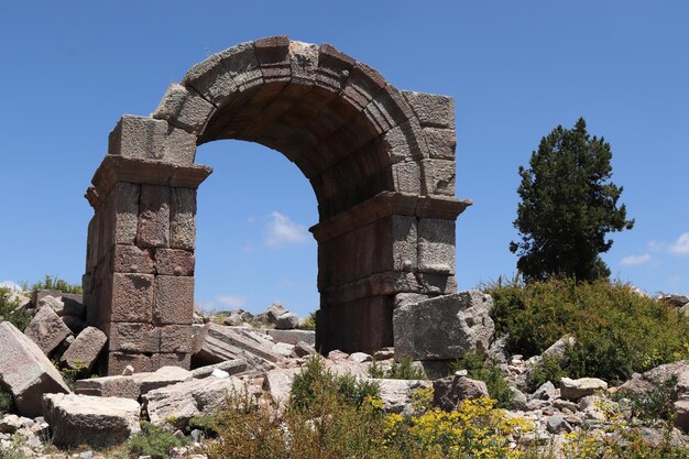 Ruines du château de Bozkir Zengibar Konya Turquie