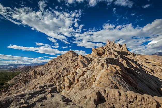 Ruines du palais de shey ladakh inde