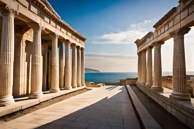 Les ruines grecques de la ville d'athènes