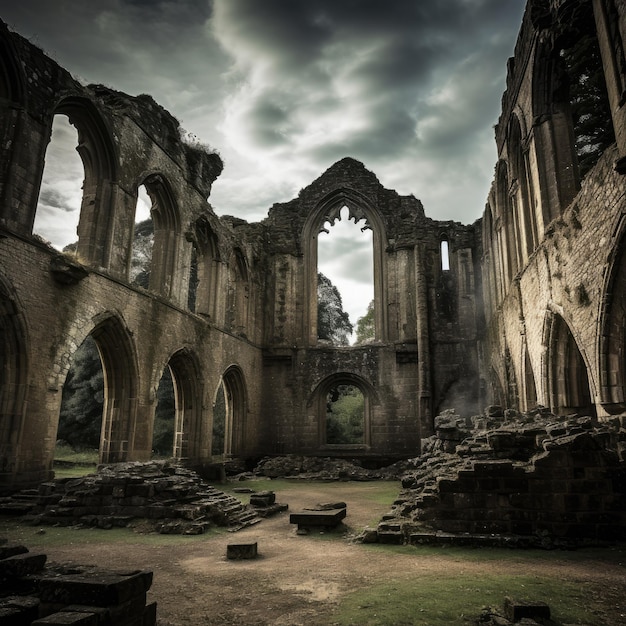 Ruines hantées d'une ancienne abbaye ruines hantées