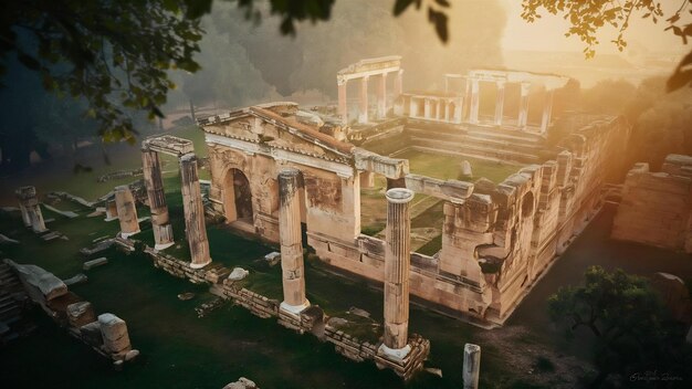 Photo les ruines d'olympie