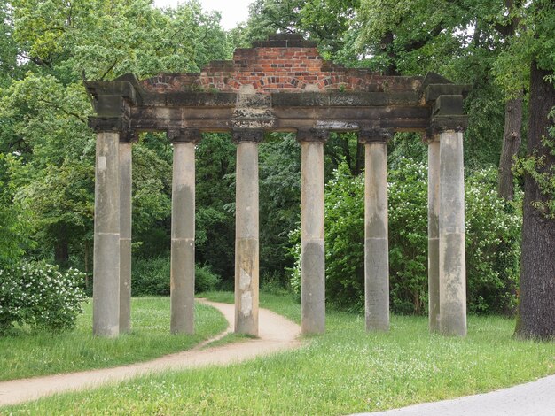 Ruines de Sieben Saeulen à Dessau Allemagne