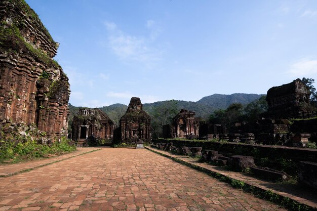 Photo les ruines d'un temple au cambodge