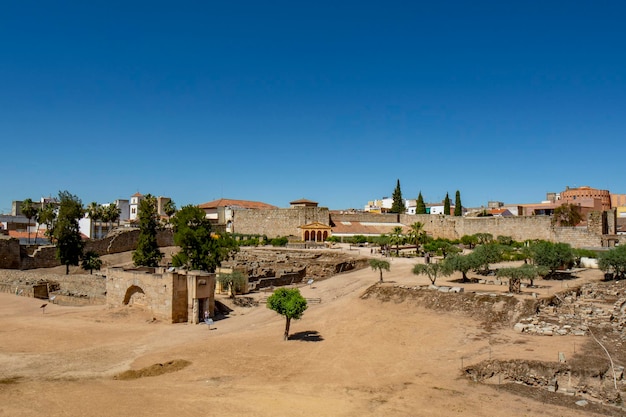 Ruines de la vieille Alcazaba arabe de Mérida Espagne