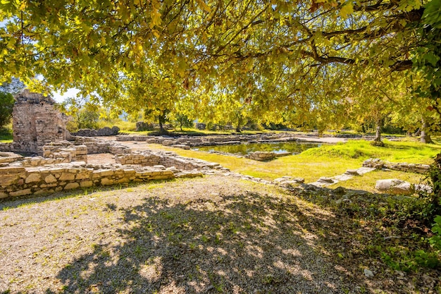 Photo ruines de la villa romaine à diaporit à butrint