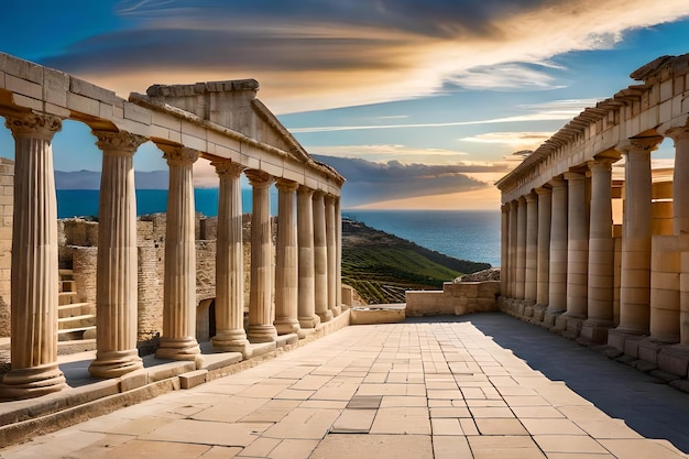 Les ruines de la ville antique d'athènes