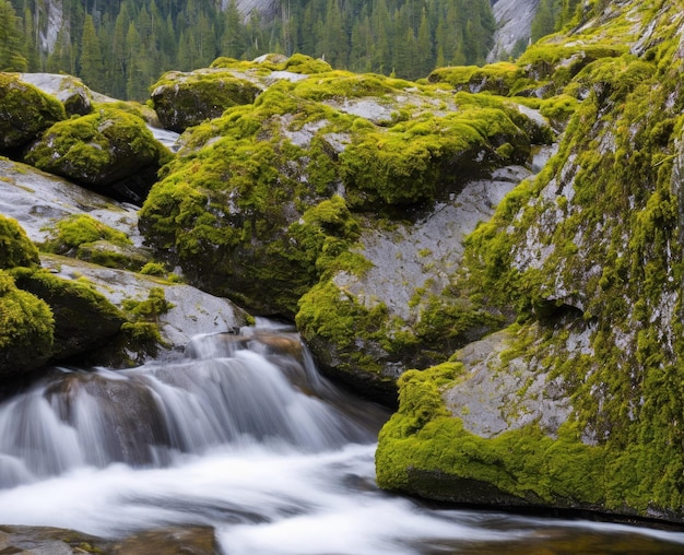 le ruisseau de montagne en norvège