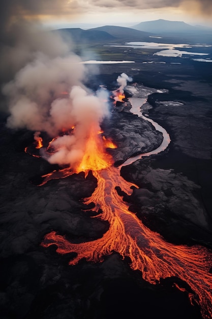 Éruption volcanique et tremblement de terre en Islande