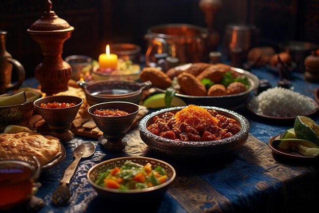 Photo la rupture du jeûne et la diffusion de l'iftar