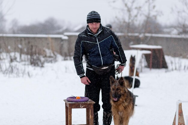 Russie Ivanovo 24 décembre 2017 un concours pour chiens le plaisir commence en hiveréditorial