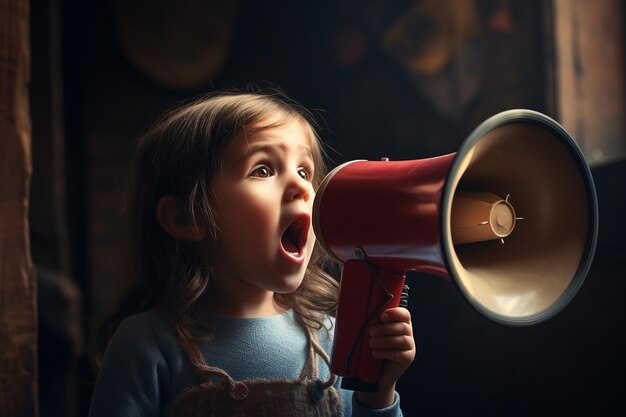 S'adresser à un enfant avec un haut-parleur