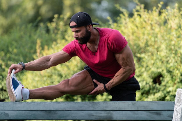 S'étirer après le jogging