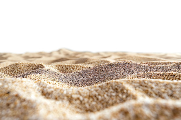 Photo le sable du sentier sur un fond blanc