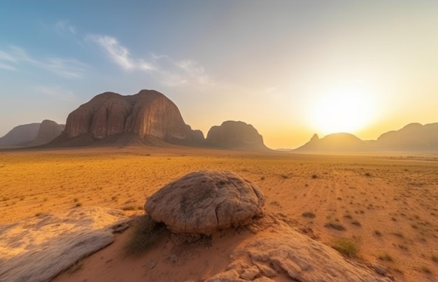 Sable d'été du désert Générer Ai