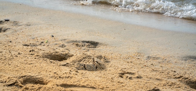 sable sur la plage