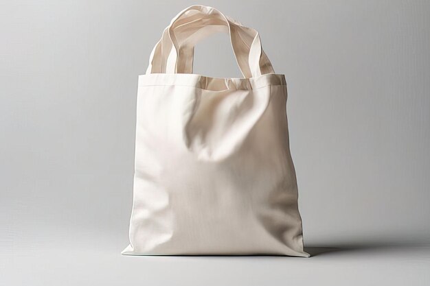 sac blanc sur fond blanc