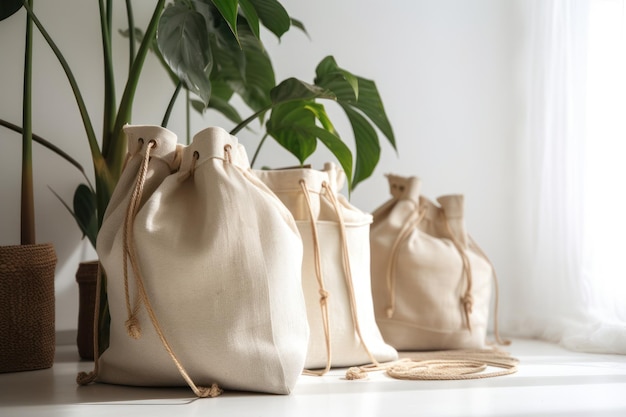 Un sac blanc avec le mot sac dessus