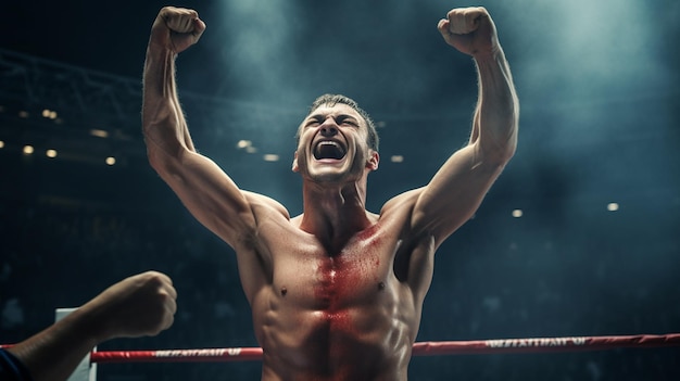 Le sac de boxe musclé du boxeur