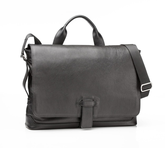 Sac casual ou business homme en cuir noir