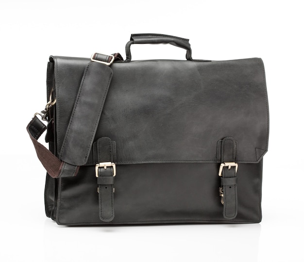 Sac casual ou business homme en cuir noir