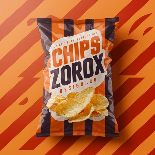 Photo un sac de chips qui dit des chips dessus