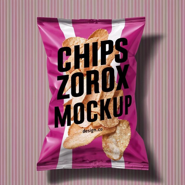 Photo un sac de chips qui dit des chips dessus