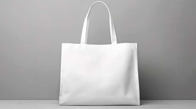 Sac en coton ordinaire polyvalent pour l'emballage en bambou écologique Mockup ecobag