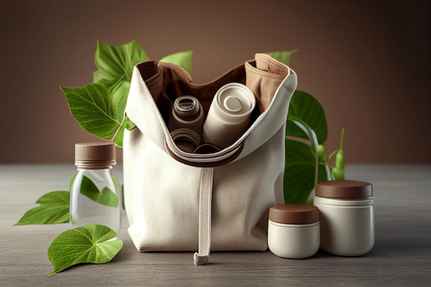 Un sac avec un couvercle qui dit 'eco' dessus